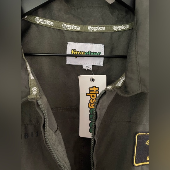 New Tipsy Elves Pilot Jumpsuit In Army Green Size XL - ***NO BELT*** - Picture 7 of 13